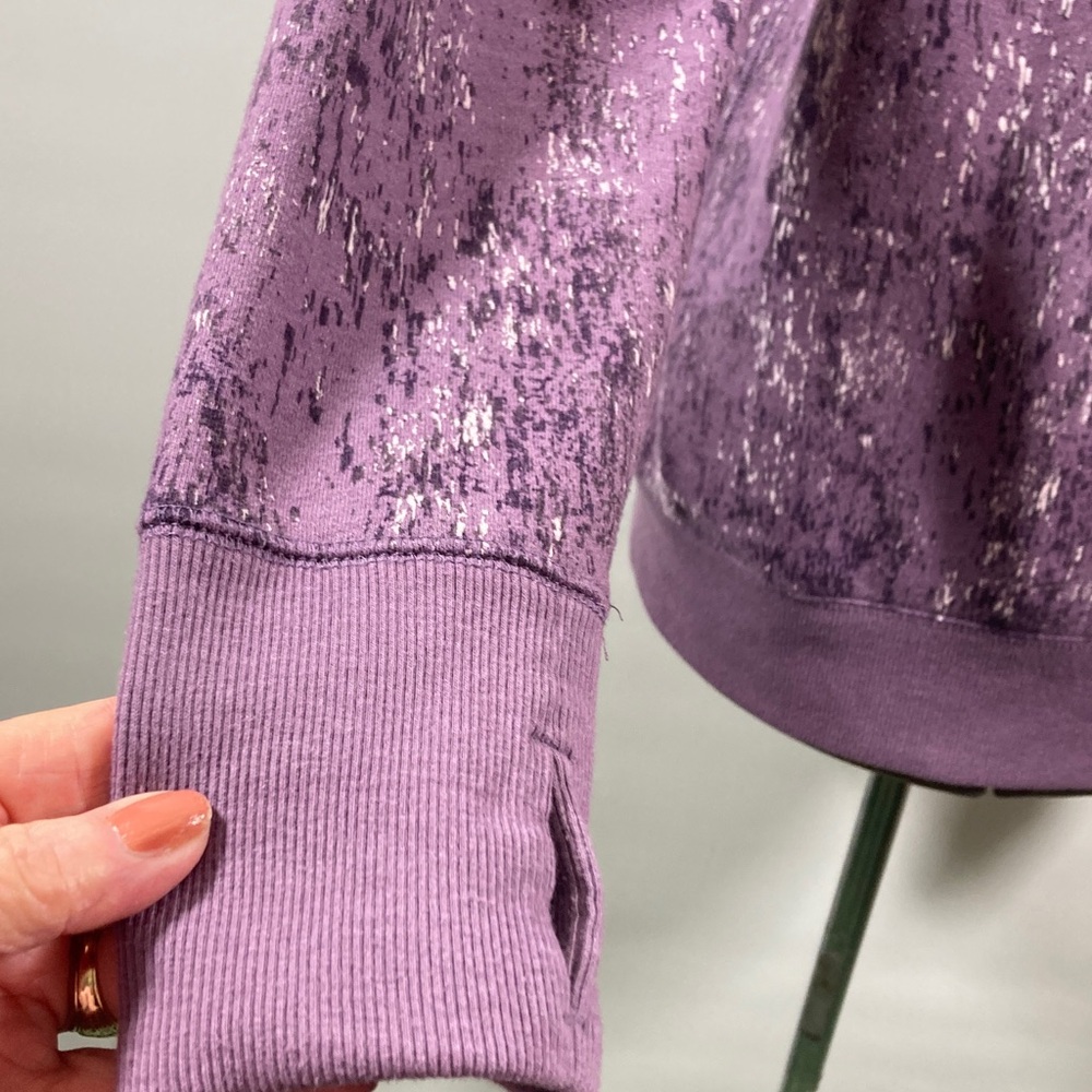 Tek Gear Fleece Pull Over Women Size Large Soft Cozy Lavender Thumb Holes - Picture 4 of 8